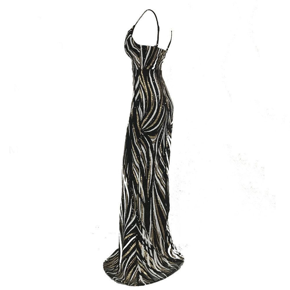Sling Strapless Back Sequined Mermaid Evening Dress See size chart under “more details” The Fashion Celestial