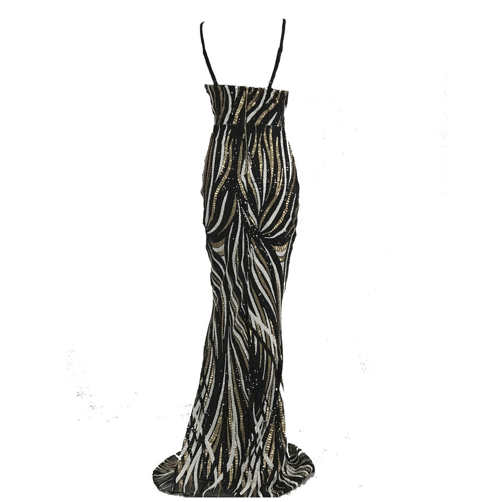 Sling Strapless Back Sequined Mermaid Evening Dress See size chart under “more details” The Fashion Celestial
