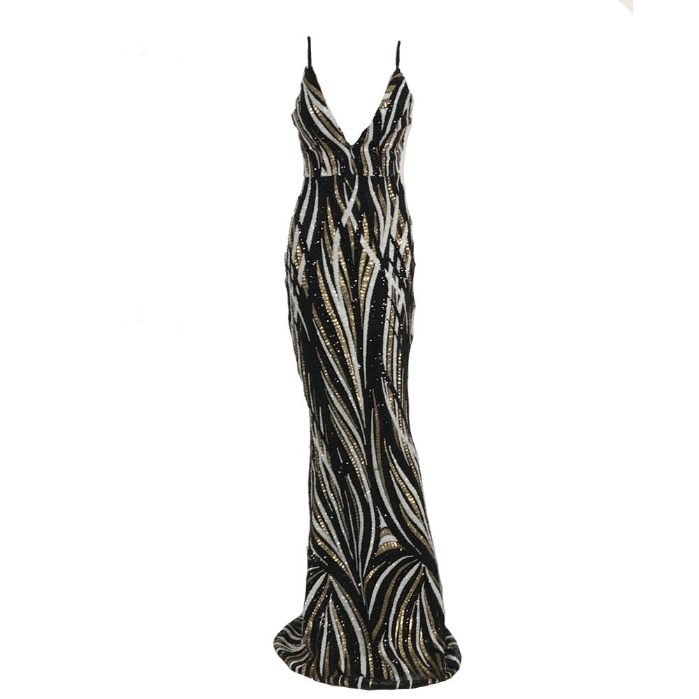 Sling Strapless Back Sequined Mermaid Evening Dress See size chart under “more details” The Fashion Celestial