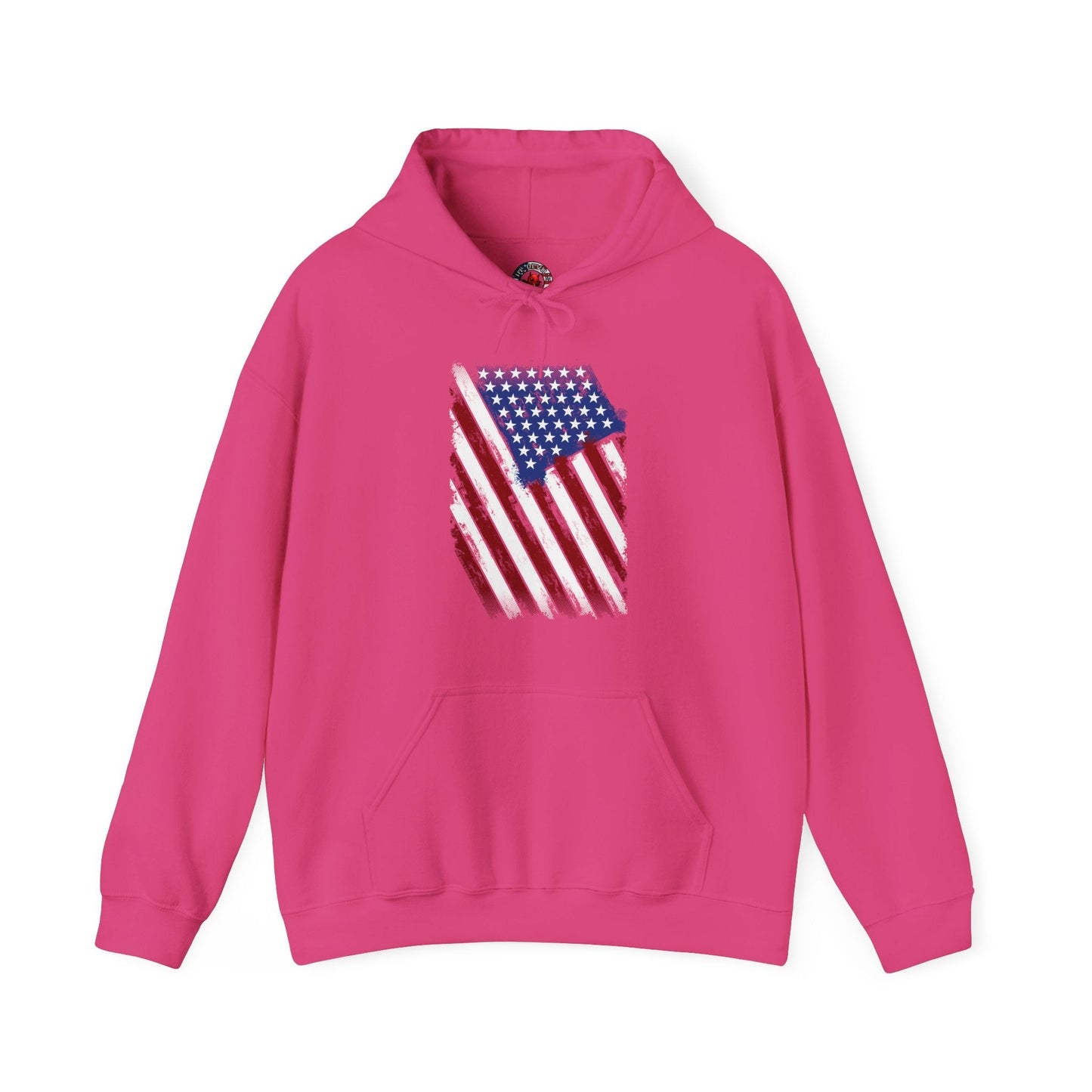 Distressed American Flag Hooded Sweatshirt The Devil's Pickle
