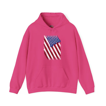 Distressed American Flag Hooded Sweatshirt The Devil's Pickle
