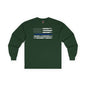 Thin Blue Line American Flag Long Sleeve Tee The Devil's Pickle