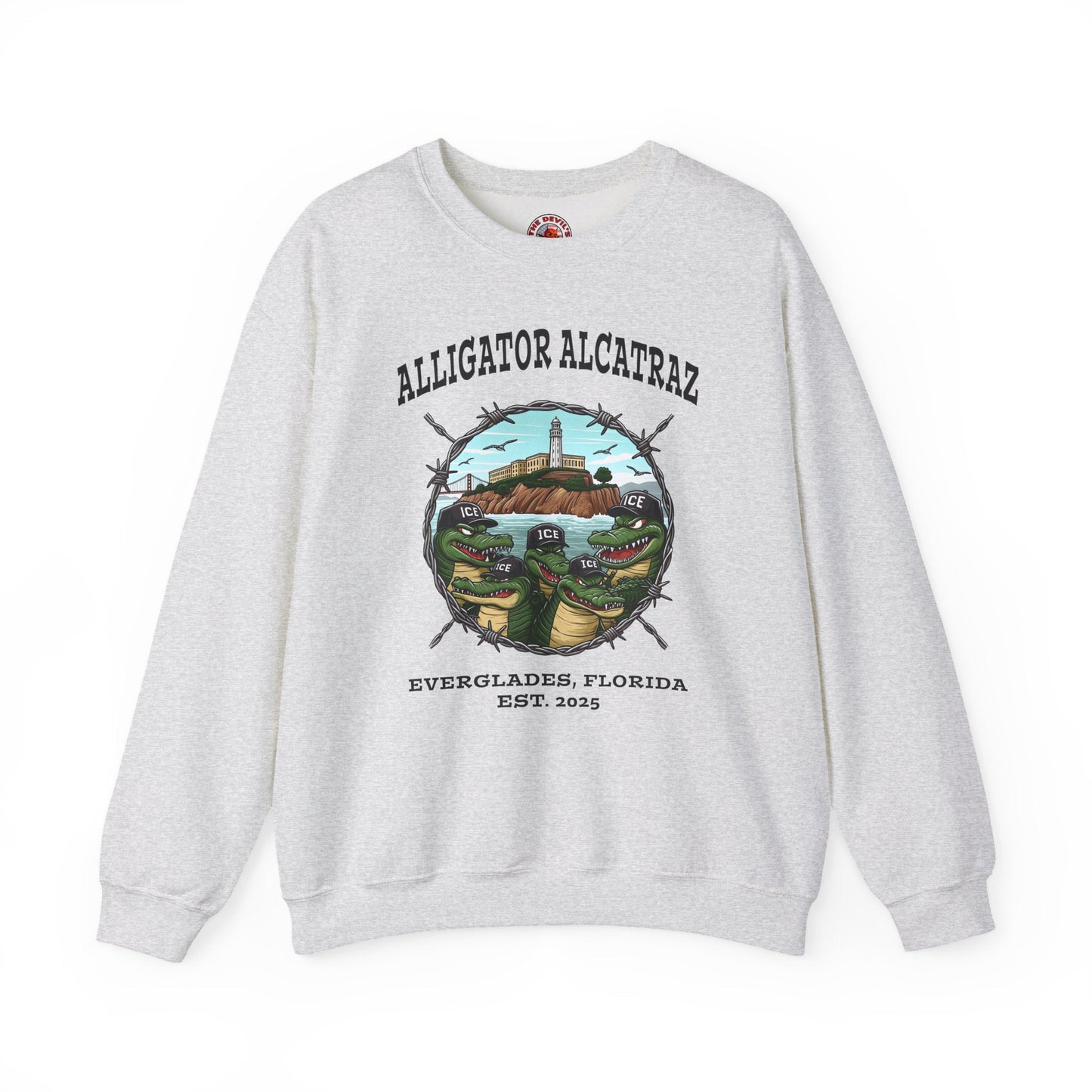 Alligator Alcatraz Crewneck Sweatshirt The Devil's Pickle