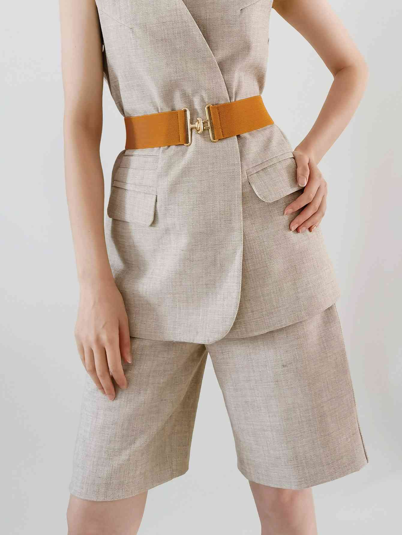 StylishFit Elastic Wide Belt – Adjustable Comfort and Chic Design See size chart under “more details” The Fashion Celestial