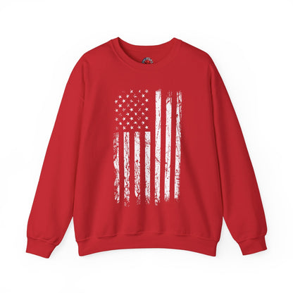 American Grunge Flag Crewneck Sweatshirt The Devil's Pickle