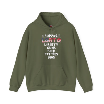 I Support LGBTQ Hooded Sweatshirt The Devil's Pickle