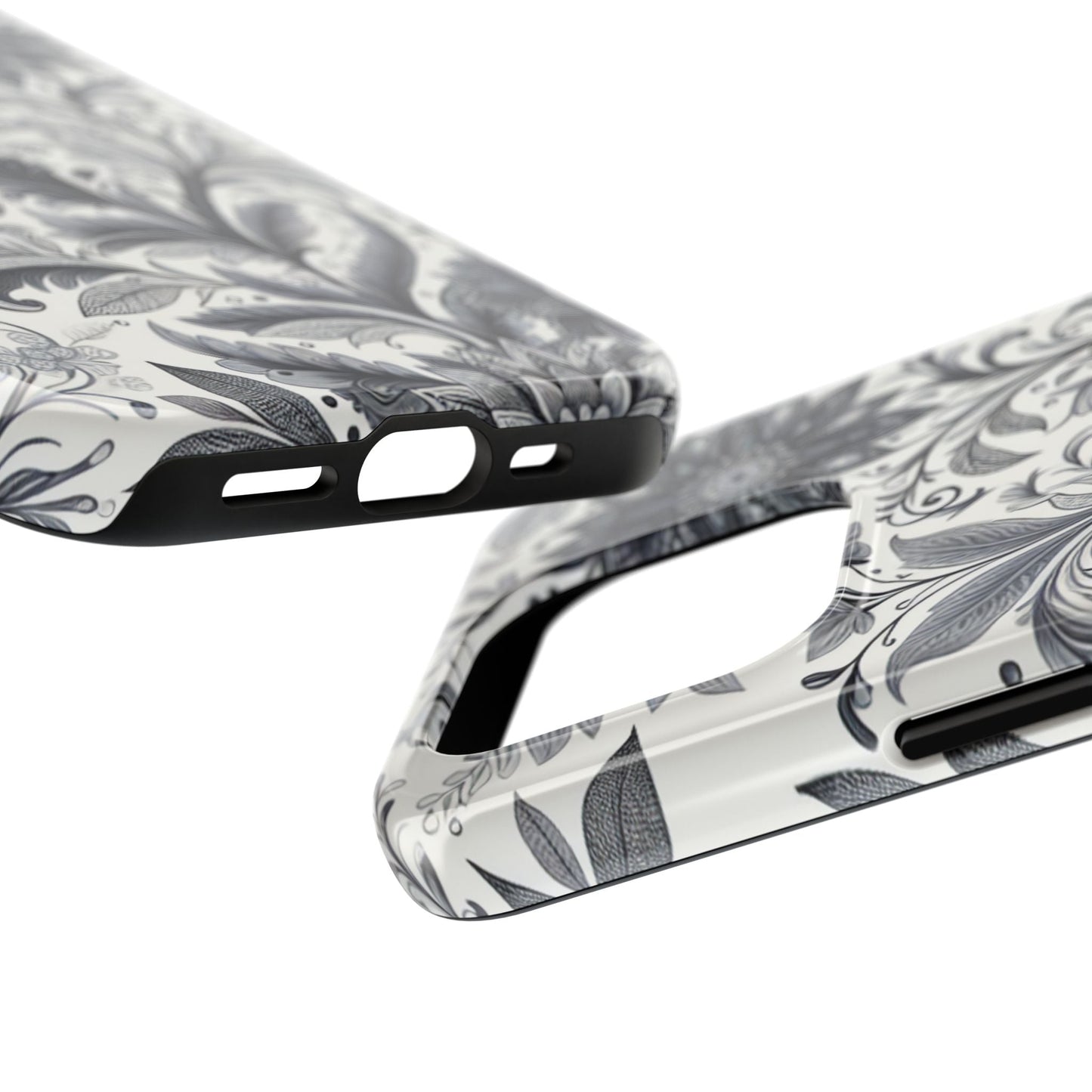 Floral Tough Phone Cases, Durable Phone Cover, Stylish Floral Design, Gift for Her, Trendy Tech Accessories, Birthday Present Grayceful LLC
