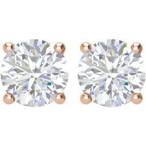 14K Rose 1 CTW Natural Diamond Earrings Ethereal Legacy Boutiques