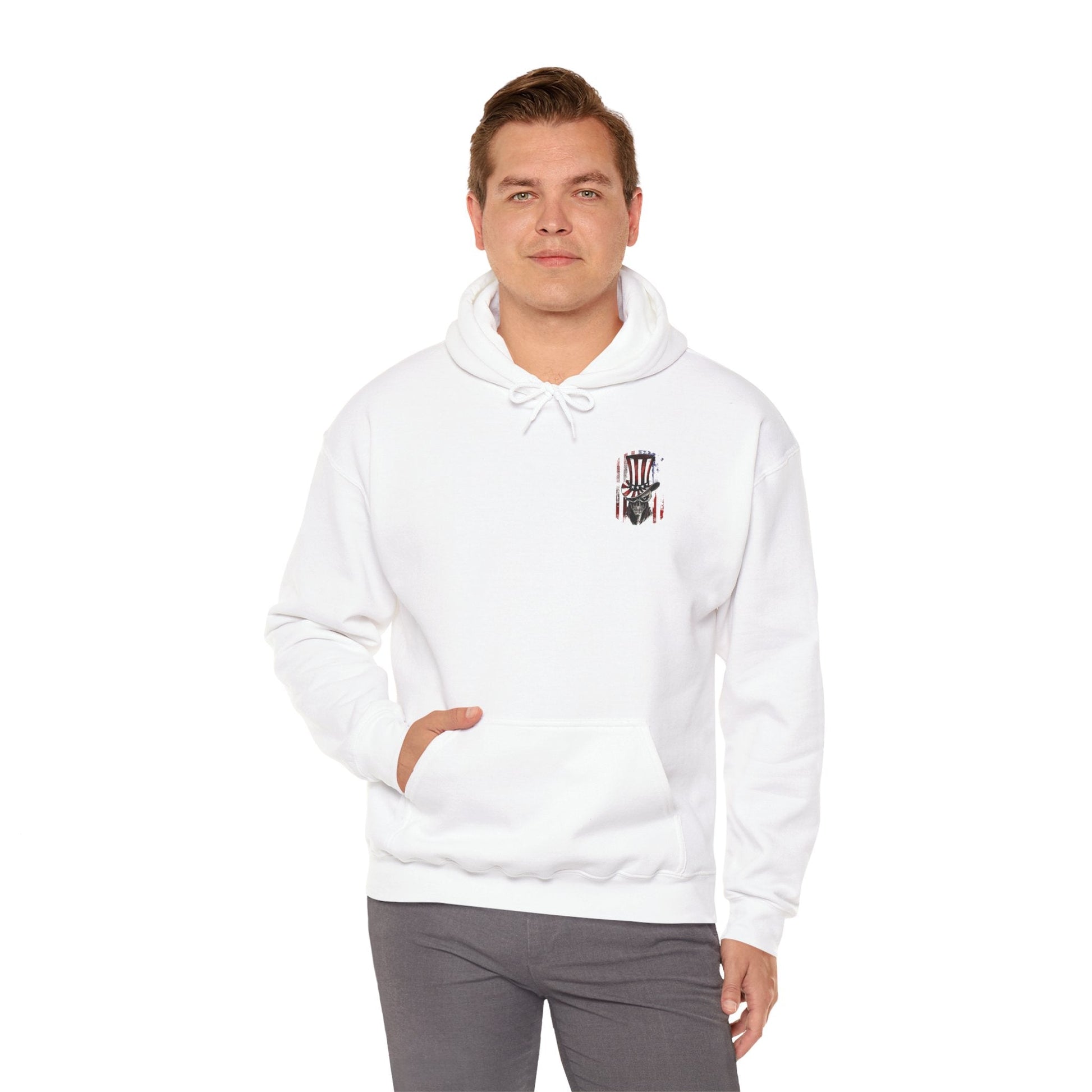 Patriotic Skull Hooded Sweatshirt The Devil's Pickle