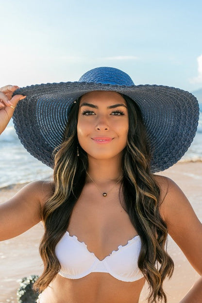 Scallop Edge Bow Accent Sunhat See size chart under “more details” The Fashion Celestial