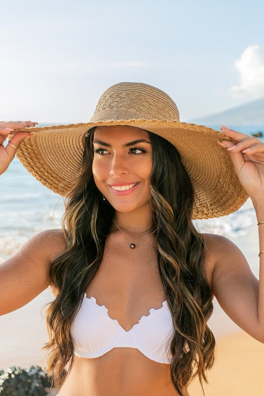 Scallop Edge Bow Accent Sunhat See size chart under “more details” The Fashion Celestial