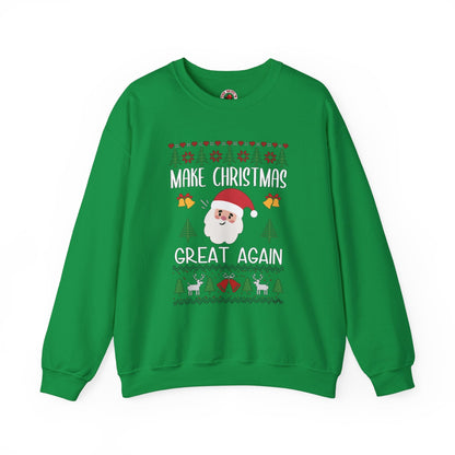Make Christmas Great Again Crewneck Sweatshirt The Devil's Pickle