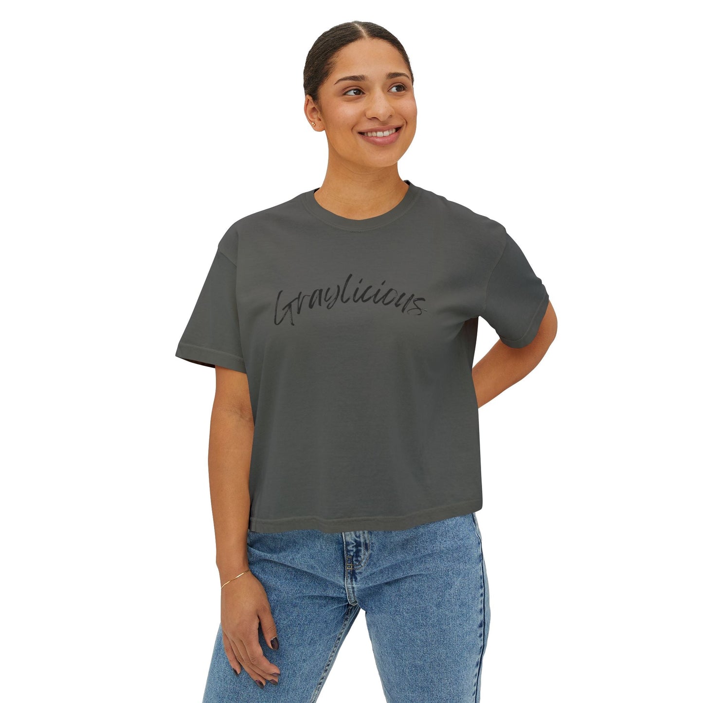 Women's Boxy Tee " Graylicious" Grayceful LLC