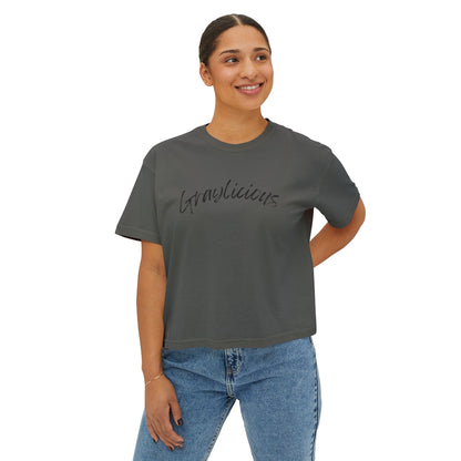 Women's Boxy Tee " Graylicious" Grayceful LLC