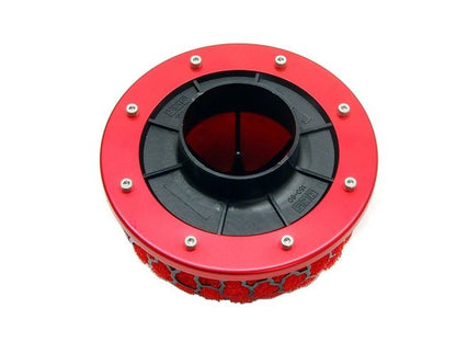 HKS SMF Reloaded 60mm Inlet Universal Air Filter 150mm Red FR SPORT