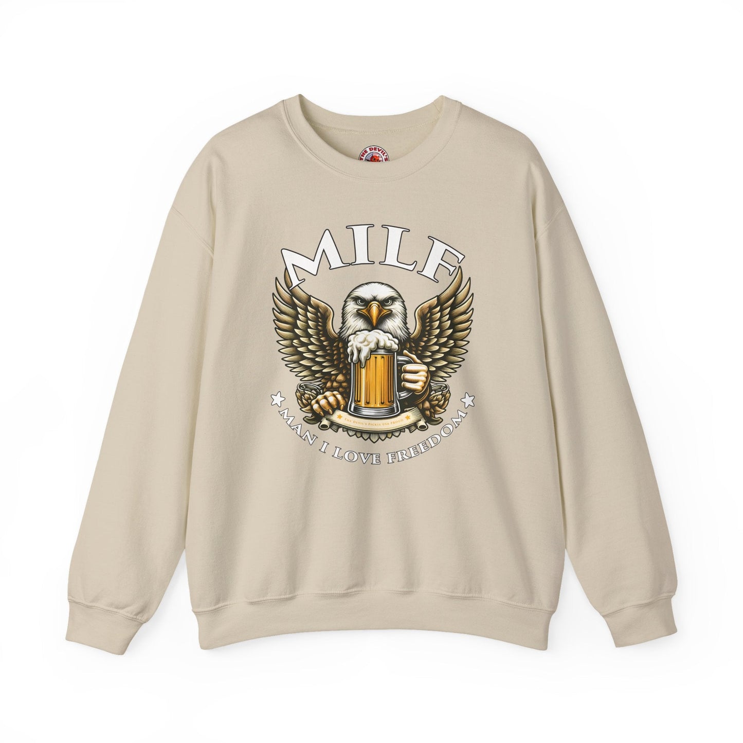 Man I Love Freedom Crewneck Sweatshirt The Devil's Pickle