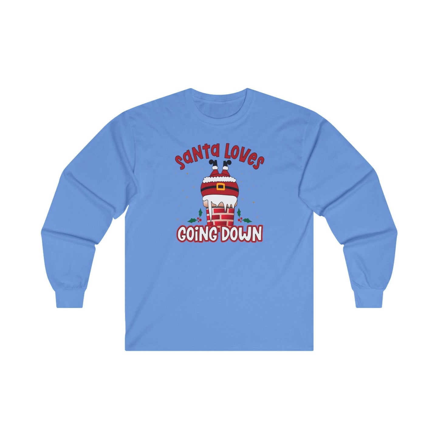 Santa Loves Going Down Long Sleeve Tee The Devil's Pickle