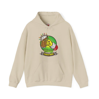 Merry Christmas Beer Hooded Sweatshirt The Devil's Pickle