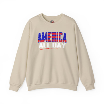 America All Day Crewneck Sweatshirt The Devil's Pickle