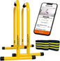 Equalizer Total Body Strengthener – Portable Dip Station for Full Bodyweight Training – Includes Hip Resistance Band & Online Coaching – Available in Standard & XL Sizes