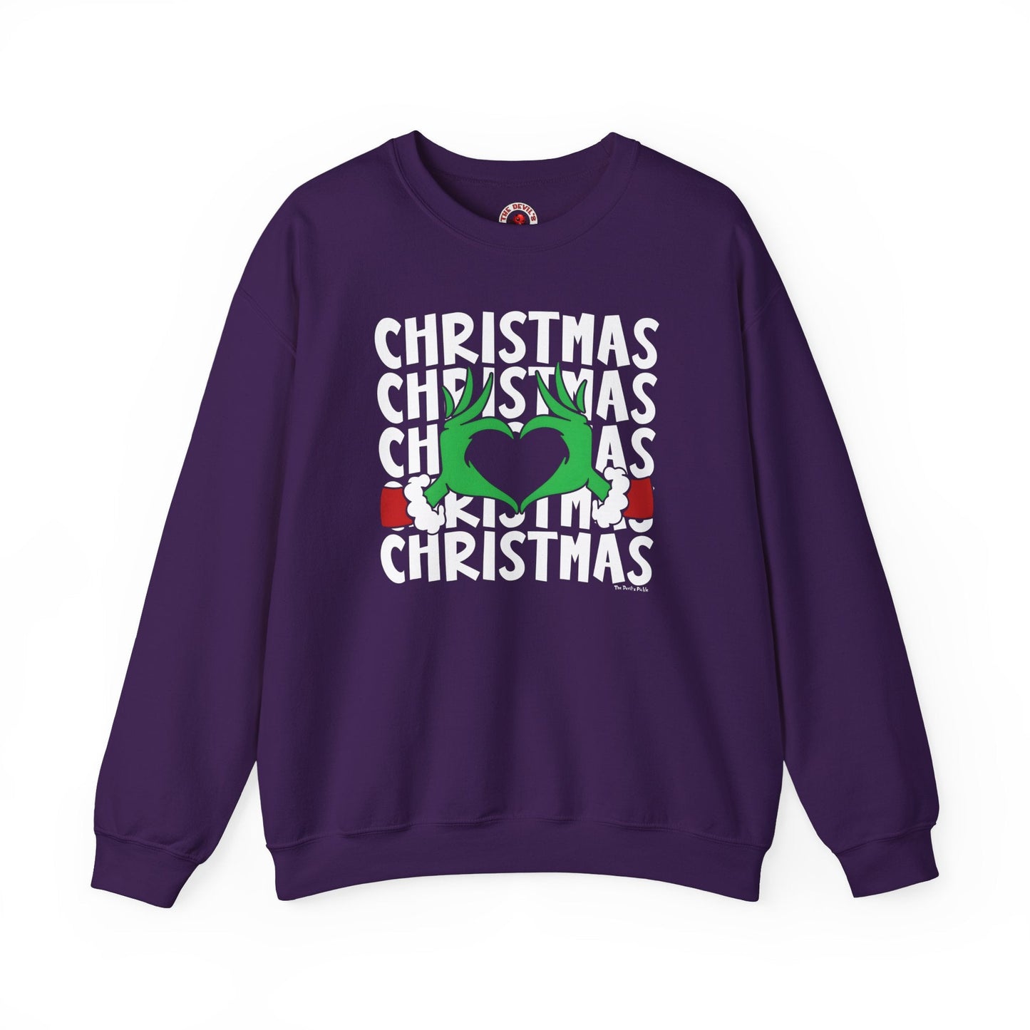 Christmas Heart Crewneck Sweatshirt The Devil's Pickle