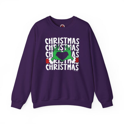 Christmas Heart Crewneck Sweatshirt The Devil's Pickle