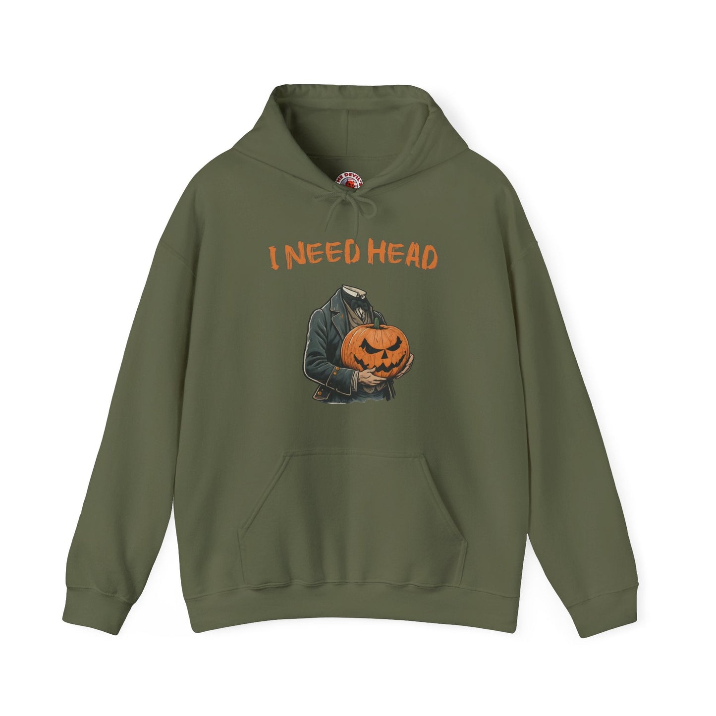 I Need Head Hooded Sweatshirt The Devil's Pickle