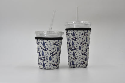 Cowboy Hat & Stars Coffee Sleeve | Reusable Neoprene Iced Coffee Cup Cover (16–24oz) BashDesignsCo