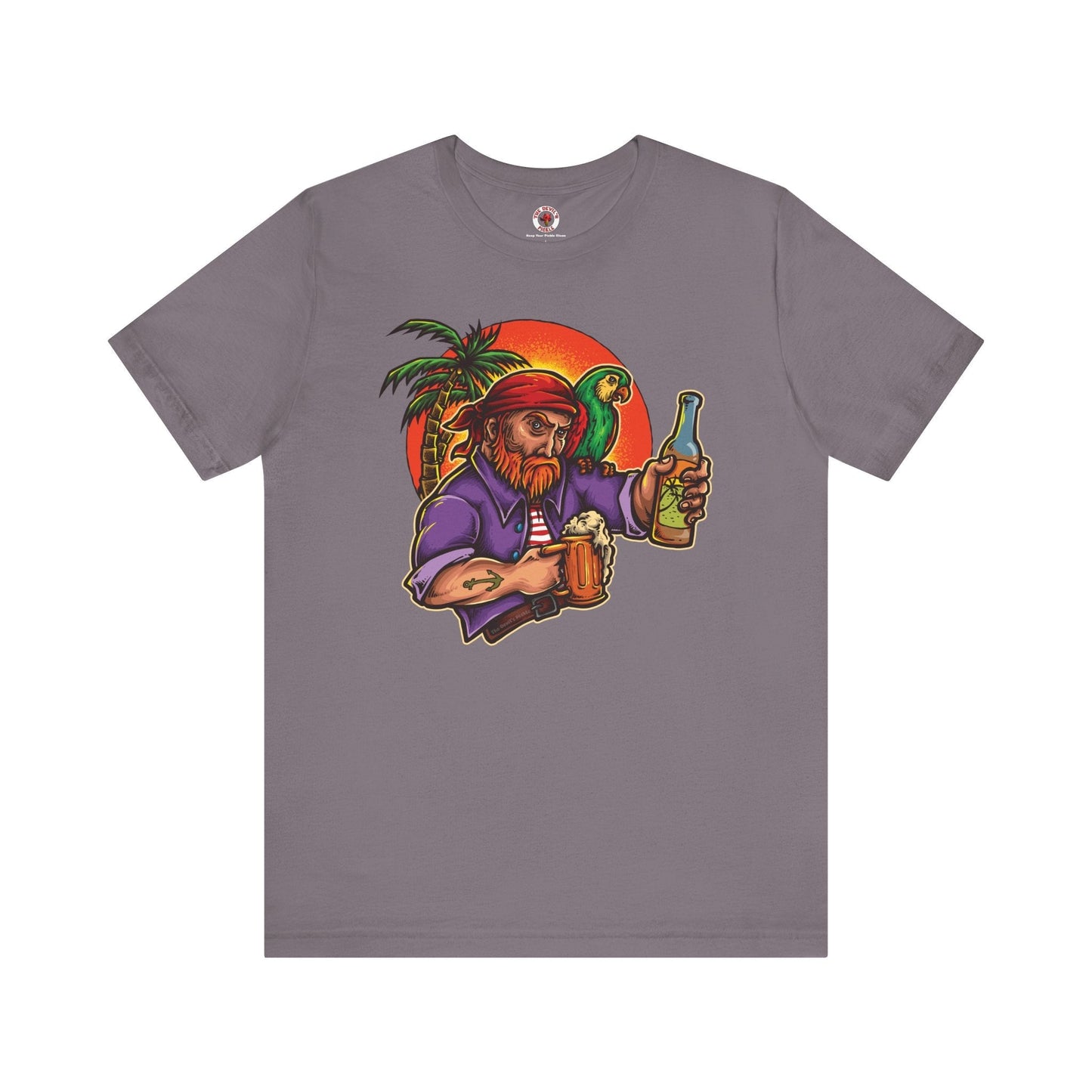 Sunset Pirate Beer T-Shirt The Devil's Pickle