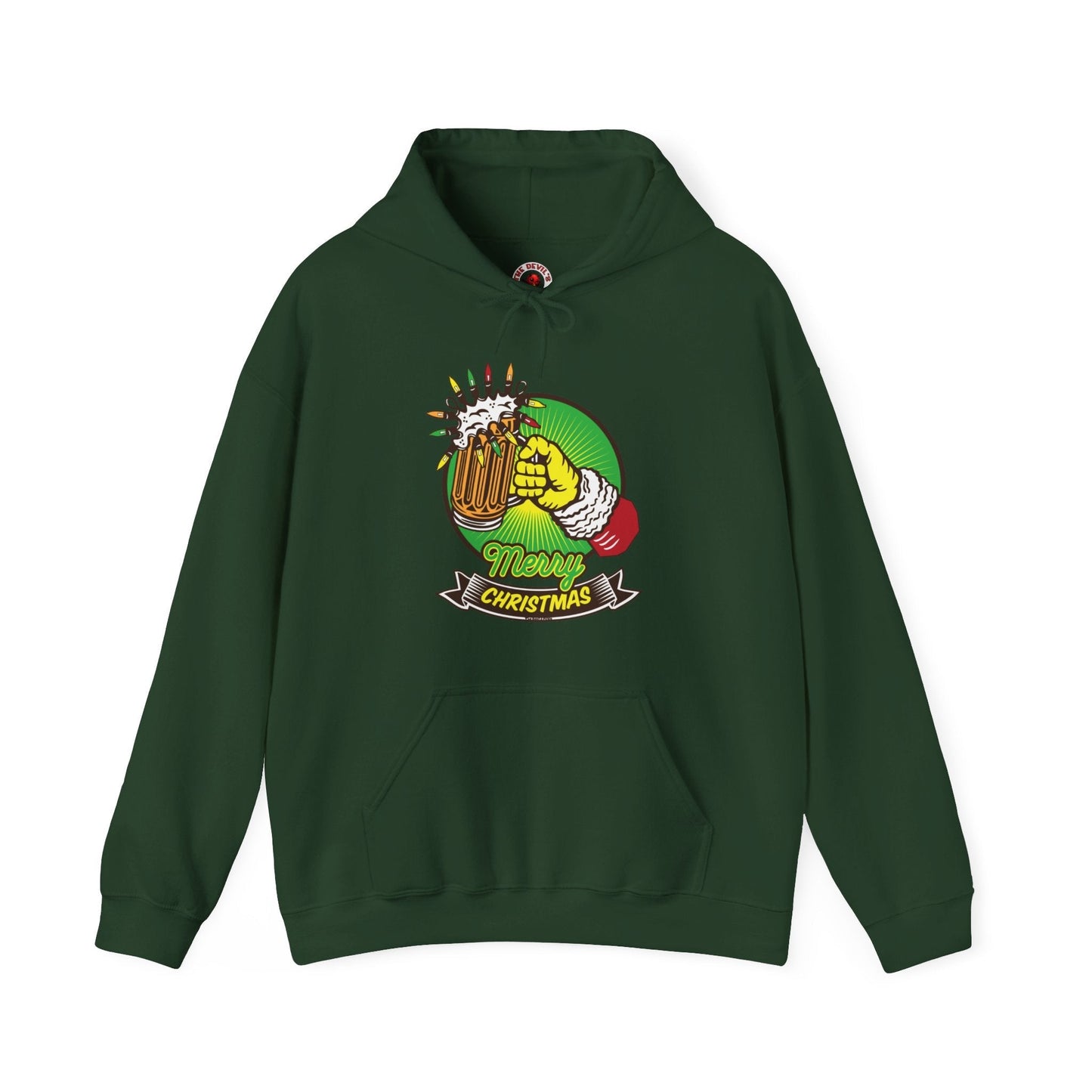 Merry Christmas Beer Hooded Sweatshirt The Devil's Pickle