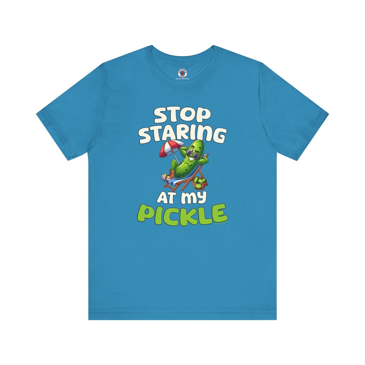 Stop Staring At My Pickle T-Shirt The Devil's Pickle