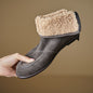 Women’s Fleece-Lined Ankle Boots – Round Toe Low Heel Winter Boots FitiqueFit
