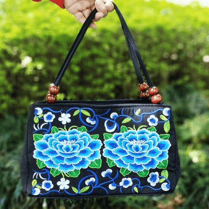 Embroidered Handbag, Double Zipper Bag, Women's Printed Handbag NovaCart