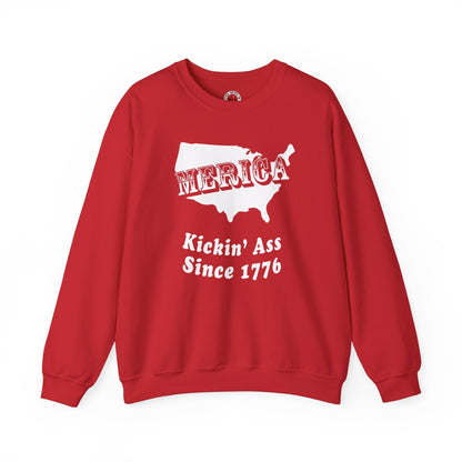 MERICA Kickin' Ass Since 1776 Crewneck Sweatshirt The Devil's Pickle