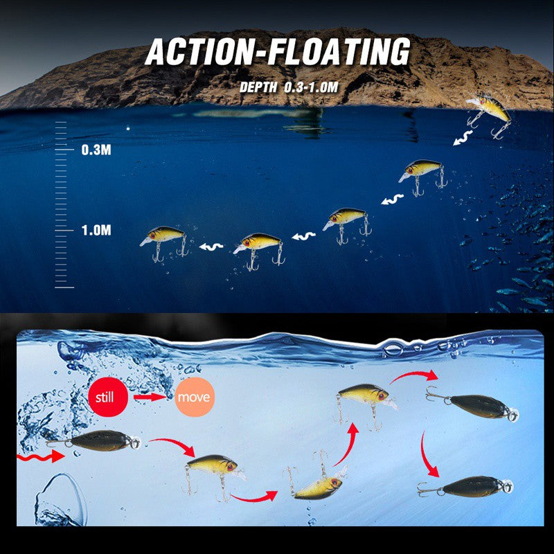 8pcs Crankbait Minnow Lure Set, Floating Artificial Fishing Lures, Topwater Baits NovaCart