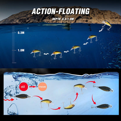 8pcs Crankbait Minnow Lure Set, Floating Artificial Fishing Lures, Topwater Baits NovaCart