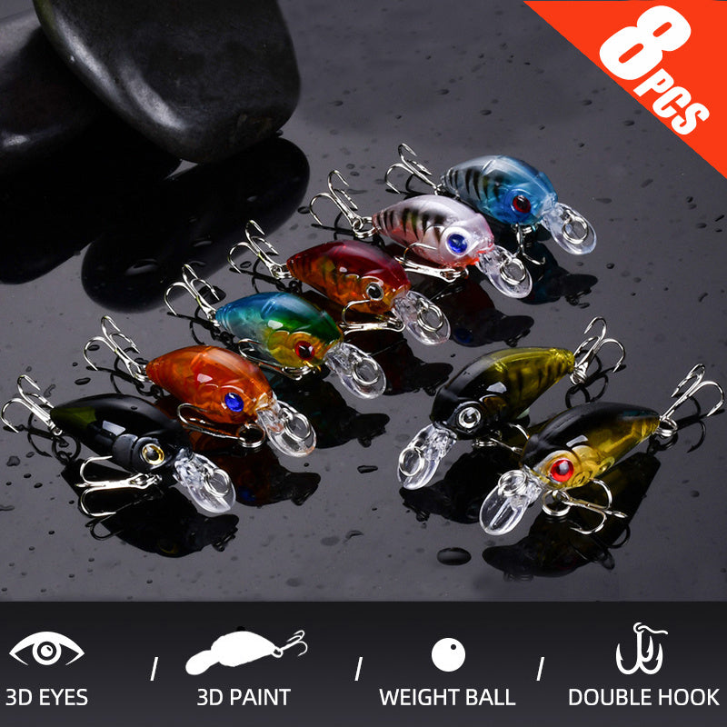 8pcs Crankbait Minnow Lure Set, Floating Artificial Fishing Lures, Topwater Baits NovaCart