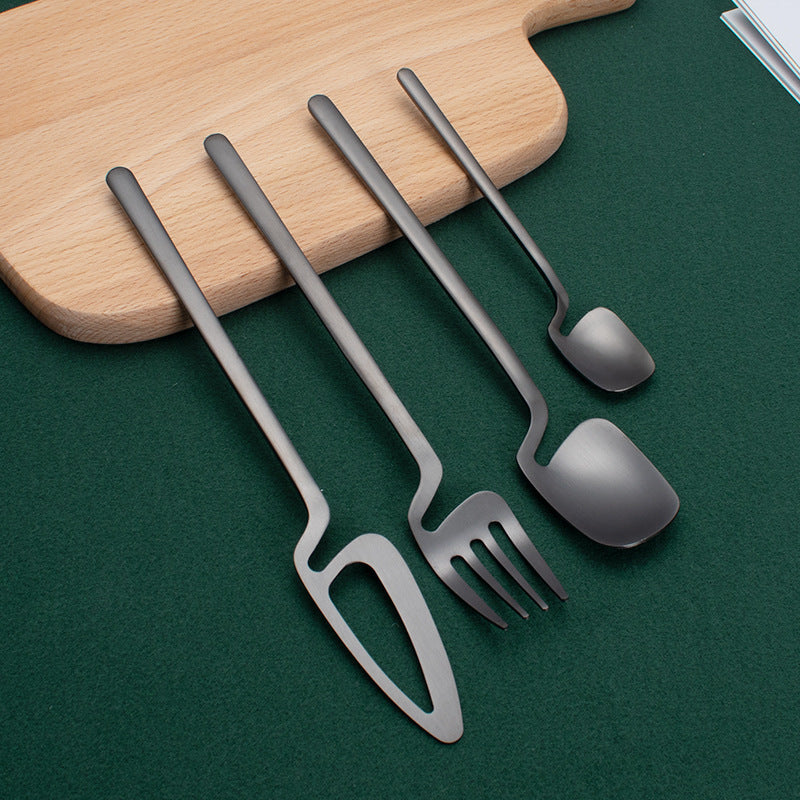 16pcs/24pcs Cutlery Set - Reusable Stainless Steel Dinnerware Set With Long Handle - Tableware Eating Utensils Set - Kitchen Supplies - For Family & Friends - Perfect for Everyday Use & Picnics NovaCart