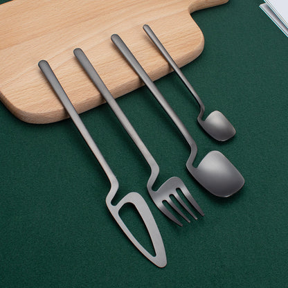 16pcs/24pcs Cutlery Set - Reusable Stainless Steel Dinnerware Set With Long Handle - Tableware Eating Utensils Set - Kitchen Supplies - For Family & Friends - Perfect for Everyday Use & Picnics NovaCart
