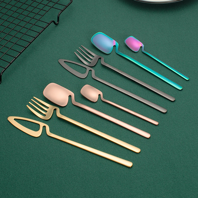 16pcs/24pcs Cutlery Set - Reusable Stainless Steel Dinnerware Set With Long Handle - Tableware Eating Utensils Set - Kitchen Supplies - For Family & Friends - Perfect for Everyday Use & Picnics NovaCart
