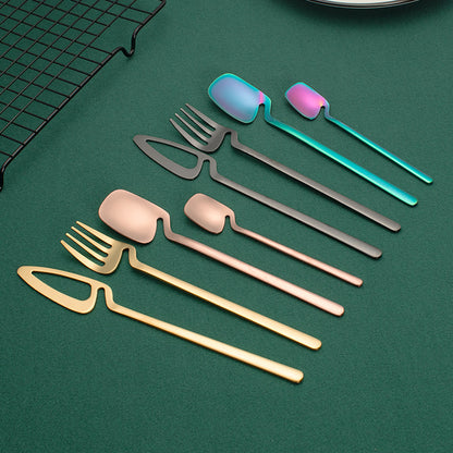 16pcs/24pcs Cutlery Set - Reusable Stainless Steel Dinnerware Set With Long Handle - Tableware Eating Utensils Set - Kitchen Supplies - For Family & Friends - Perfect for Everyday Use & Picnics NovaCart
