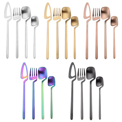 16pcs/24pcs Cutlery Set - Reusable Stainless Steel Dinnerware Set With Long Handle - Tableware Eating Utensils Set - Kitchen Supplies - For Family & Friends - Perfect for Everyday Use & Picnics NovaCart