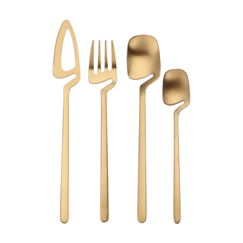 16pcs/24pcs Cutlery Set - Reusable Stainless Steel Dinnerware Set With Long Handle - Tableware Eating Utensils Set - Kitchen Supplies - For Family & Friends - Perfect for Everyday Use & Picnics NovaCart