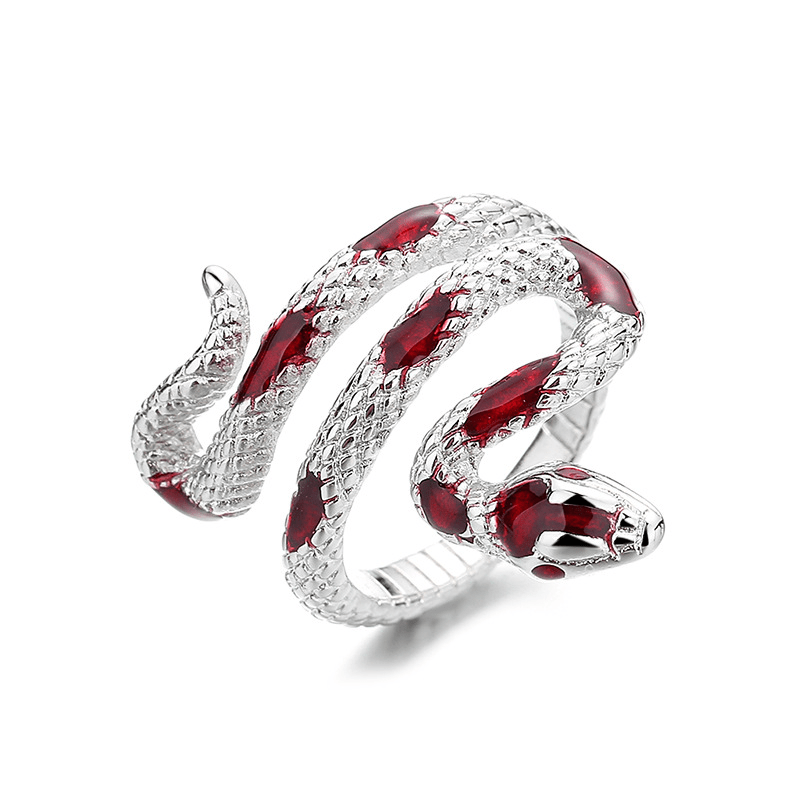 Exquisite Snake Personality Ring Silver Plated Jewelry For Women Hand Accessories NovaCart