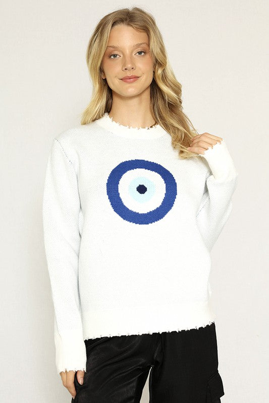 Evil Eye Knit Sweater Shop Style & More | Fresh Looks, Everyday Deals & Free Shipping
