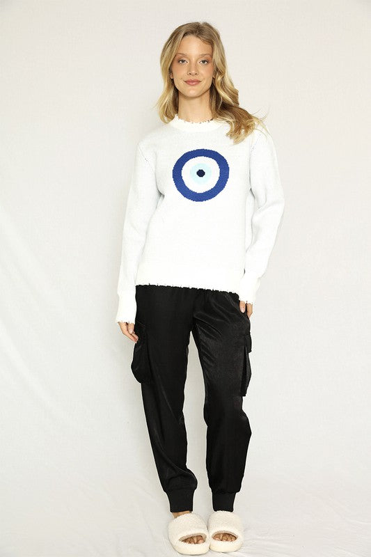 Evil Eye Knit Sweater Shop Style & More | Fresh Looks, Everyday Deals & Free Shipping