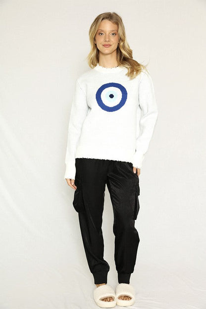 Evil Eye Knit Sweater Shop Style & More | Fresh Looks, Everyday Deals & Free Shipping