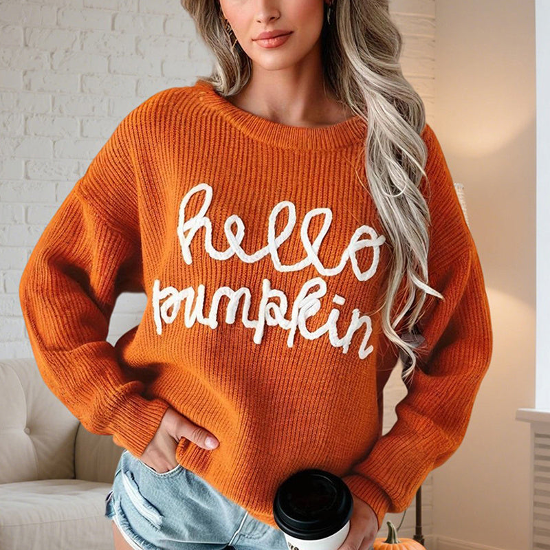 Women's Casual Round Neck Long Sleeve Pullover FitiqueFit