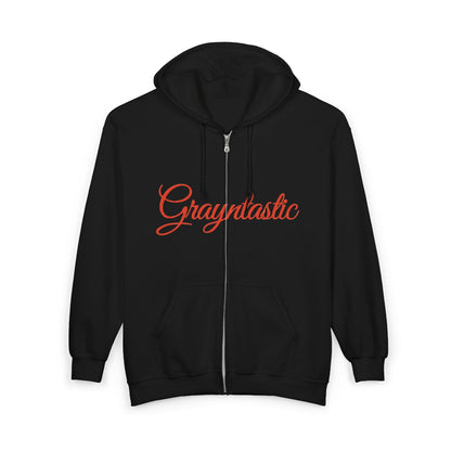 Grayntastic Zip Hoodie for Trendsetters, Cozy Unisex Sweatshirt, Holiday Gift, Casual Wear, Comfortable Layering Piece Grayceful LLC