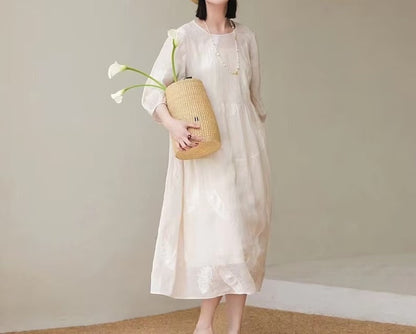 Women's Fashion Personality Linen Dress FitiqueFit